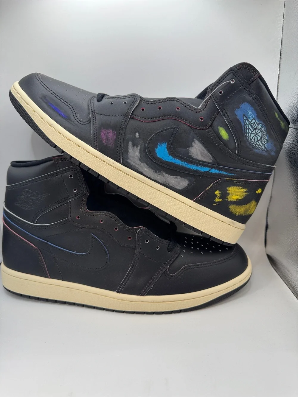 Nike Black and White Sneaker Interior with Size Tag